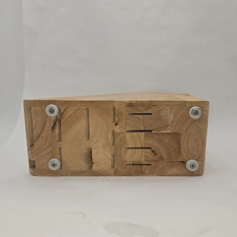 WÜSTHOF 17-Slot Wooden Knife Block Natural Wood Countertop Storage Holder German